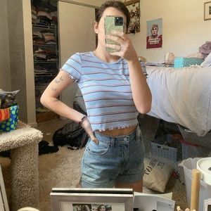 Cropped babydoll tee